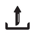 Uploading File icon vector sign and symbol isolated on white background, Uploading File logo concept