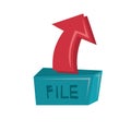 uploading a file. Vector illustration decorative design Royalty Free Stock Photo