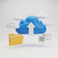 Uploading files to cloud storage Royalty Free Stock Photo