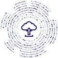 uploading vector icon. uploading editable stroke. uploading linear symbol for use on web and mobile apps, logo, print media. Thin