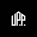 UPP letter logo design on BLACK background. UPP creative initials letter logo concept. UPP letter design