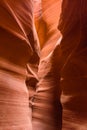 Upper Antelope Canyon. Natural rock formation in beautiful colors. Beautiful wide angle view of amazing sandstone formations. Near Royalty Free Stock Photo