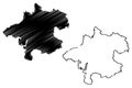 Upper Austria map vector