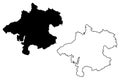 Upper Austria map vector