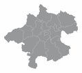 Upper Austria state administrative map