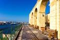 Upper Barrakka Gardens Balcony in Valletta, Malta Royalty Free Stock Photo