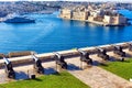 Upper Barrakka Gardens in Valletta, Malta Royalty Free Stock Photo