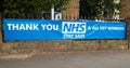 Large blue banner thanking all NHS staff and key workers.
