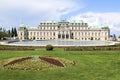 Upper Belvedere Palace Castle Vienna Austria Europe with landscape park and pool Royalty Free Stock Photo