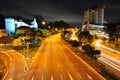Upper Bukit Timah Road by night Royalty Free Stock Photo