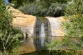 Upper Calf Creek Falls desert oasis waterfall views in Grand Staircase-Escalante National Monument by Boulder and Escalante in Sou Royalty Free Stock Photo