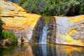 Upper Calf Creek Falls desert oasis waterfall views in Grand Staircase-Escalante National Monument by Boulder and Escalante in Sou Royalty Free Stock Photo