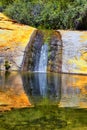 Upper Calf Creek Falls desert oasis waterfall views in Grand Staircase-Escalante National Monument by Boulder and Escalante in Sou Royalty Free Stock Photo