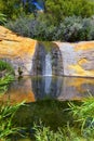 Upper Calf Creek Falls desert oasis waterfall views in Grand Staircase-Escalante National Monument by Boulder and Escalante in Sou Royalty Free Stock Photo