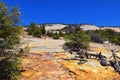 Upper Calf Creek Falls Waterfall colorful views from the hiking trail Grand Staircase Escalante National Monument between Boulder Royalty Free Stock Photo