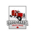 Upper Canada truck sales illustration vector Royalty Free Stock Photo