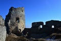 Upper castle and remains of church of St. Ignatius on ruins of Gymes castle, Slovakia, central Europe