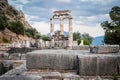 Upper Central Greece, August 2015, Delphi ancient sanctuary - The Delphic Tholos Royalty Free Stock Photo