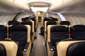 Upper deck business class passenger salon of the Transaero Boeing 747, Griffiss International Airport, Rome, NY