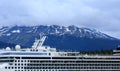 Upper Decks Under Mountain in Clouds Royalty Free Stock Photo