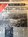 UPPER DICKER, EAST SUSSEX/ UK - JUNE 26: Old VE Day Edition News