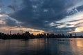 Upper East Side Skyline during Sunset along the East River in New York City Royalty Free Stock Photo