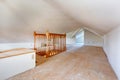 Upper empty room with low vaulted ceiling Royalty Free Stock Photo