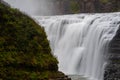 Upper Falls - Long Exposure Waterfall - Letchworth State Park - New York Royalty Free Stock Photo