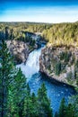 Upper falls in yellowstone national park wyoming Royalty Free Stock Photo