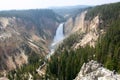 The Upper Falls of the Yellowstone River in the Grand Canyon of the Yellowstone Royalty Free Stock Photo