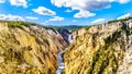 The Upper Falls of the Yellowstone River in the Grand Canyon of the Yellowstone Royalty Free Stock Photo