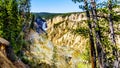 The Upper Falls and the Yellowstone River in the Grand Canyon of the Yellowstone Royalty Free Stock Photo