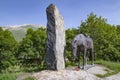 Monument to fellow countrymen who died during the Great Patriotic War Royalty Free Stock Photo