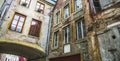 Upper floors of rustic buildings in France Royalty Free Stock Photo