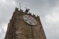 Upper fragment of Carmine Tower or clock tower of Montecatini Alto, Tuscany, Italy