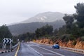 The road to the city of Tzfat in the upper Galilee north Israel