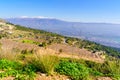 Upper Galilee countryside, with the Hula Valley Royalty Free Stock Photo