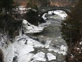 Frozen headwaters of Taughannock Falls State Park NYS Royalty Free Stock Photo