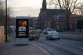 Upper hanover street bill board showing COVID-19 guidance lock down