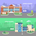 Upper and High School Vector Web Banners