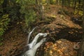 Upper Hungarian water falls in Michigan upper Peninsula in autumn time Royalty Free Stock Photo
