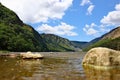 Upper Lake in the Glendalough Valley in the Wicklow Mountains National Park in Ireland Royalty Free Stock Photo