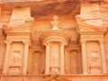 The upper level of the Treasury in Petra, Jordan