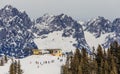 Upper lift station `Elberg II`. Ski resort Scheffau.Tyrol,