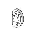 upper lobe piercing earring isometric icon vector illustration Royalty Free Stock Photo