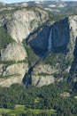 Upper And Lower Falls In Yosemite National Park