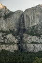 Upper and Lower Yosemite Falls Across The Valley From Four Mile Trail Royalty Free Stock Photo