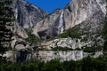 Upper And Lower Yosemite Falls With Blue Sky California Royalty Free Stock Photo