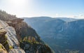 Upper and Lower Yosemite Falls in Yosemite National Park - View from Glacier View Point - California, USA Royalty Free Stock Photo