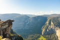 Upper and Lower Yosemite Falls in Yosemite National Park - View from Glacier View Point - California, USA Royalty Free Stock Photo